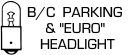 B/C Front Parking & "Euro" Headlight