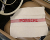 Porsche Shop Towel, Concours Worthy, Red Stripe With Blue Tracer