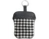 Key Case, Black with White and Black Pepita Houndstooth