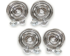 Rudge Wheels, 15 x 5.5 Inch, Chrome Plated, Set of 4