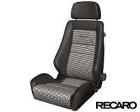 Recaro Classic LX Seat, Black Leather with Pepita Houndstooth