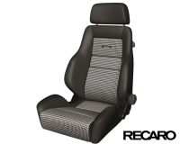 Recaro Classic LS Seat, Black Leather with Pepita Houndstooth
