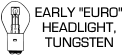 Early "Euro" Headlight, Tungsten