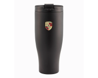 Extra Large Insulated Thermo Coffee Cup Black w/ Porsche Crest