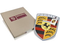 Enameled Porsche Crest Wall Sign, 44 x 36 cm