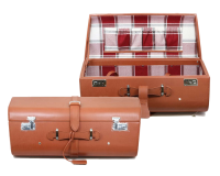 Front Luggage Case, Tan Leather, Pre-A thru 356B T-5