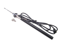 Hirschmann Radio Antenna, Chrome and Black with Silver Tip