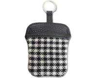 Key Case, Black with White and Black Pepita Houndstooth