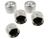 Knurled Metal Valve Stem Cap, Set of 5