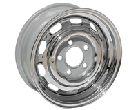 Disc Brake Steel Wheel, Chrome Plated, 15x5.5-inch, Made in USA