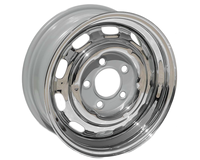 Disc Brake Steel Wheel, Chrome Plated, 15x4.5-inch, Made in USA