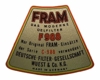 Fram Filter Decal