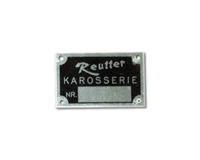 Reutter Chassis Badge Plate
